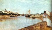 Berthe Morisot The Harbor at Lorient oil